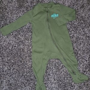 Nike Olive Green Kids Footie One Piece